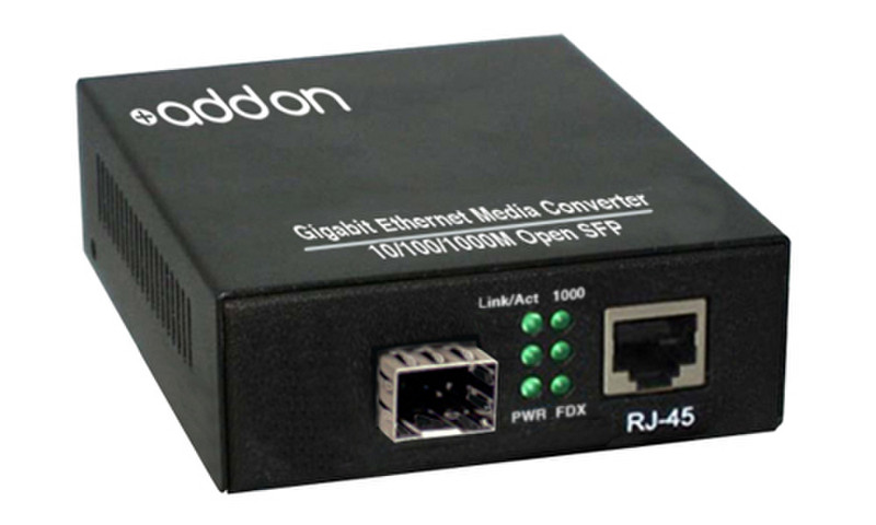 Add-On Computer Peripherals (ACP) 1000BTX-SPF 1000Mbit/s Black network media converter