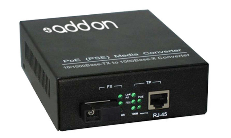 Add-On Computer Peripherals (ACP) 1000BTX-1000BXD 1000Mbit/s 1310nm Black network media converter