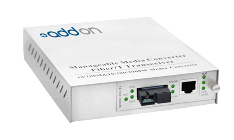Add-On Computer Peripherals (ACP) ADD-MFMC-BX-DSC 100Мбит/с Single-mode Белый сетевой медиа конвертор