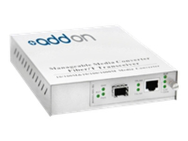 Add-On Computer Peripherals (ACP) ADD-MGMC-BX-USC 1000Мбит/с Single-mode Белый сетевой медиа конвертор