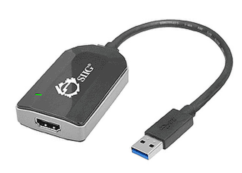 Siig JU-H20111-S1 USB 3.0 HDMI/DVI Schwarz Kabelschnittstellen-/adapter