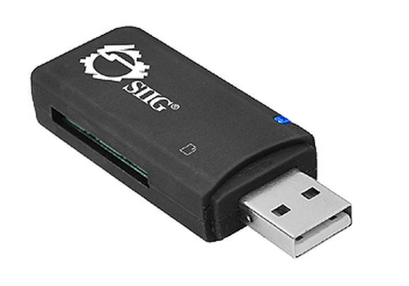 Siig JU-MR0D12-S1 USB 2.0 Черный устройство для чтения карт флэш-памяти