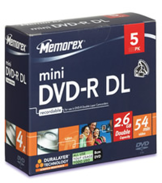 Imation 4x miniDVD-R DL 2.6GB 2.6GB DVD-R 5Stück(e)