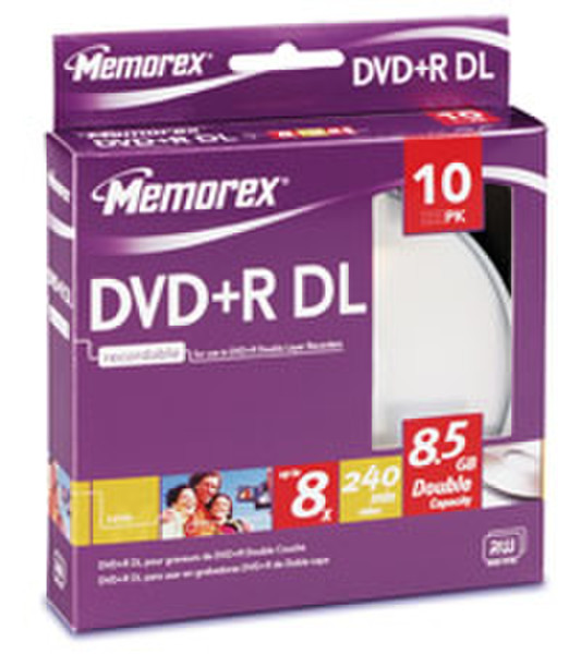 Imation 8X DVD+R Double Layer 10 Pack Cakebox