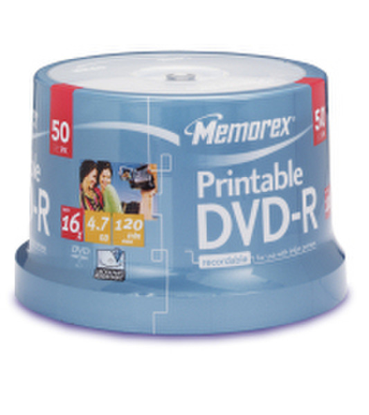 Imation 16X Printable DVD-R 50 Pack Cakebox 4.7GB DVD-R 50pc(s)