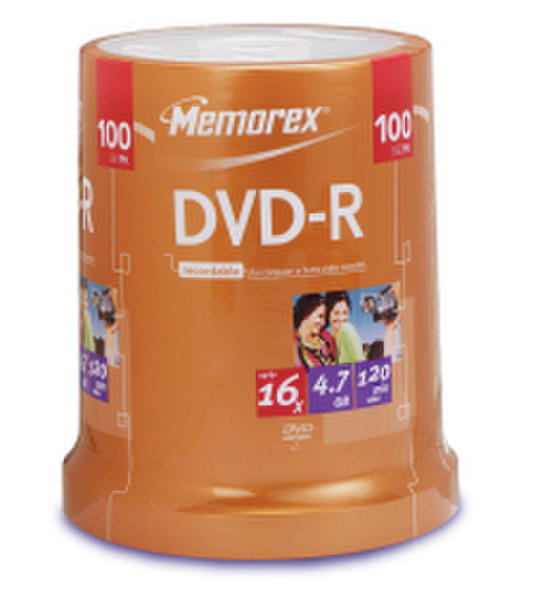 Imation 16x DVD-R 4.7GB 100 Pack Cakebox 4.7GB DVD-R 100Stück(e)