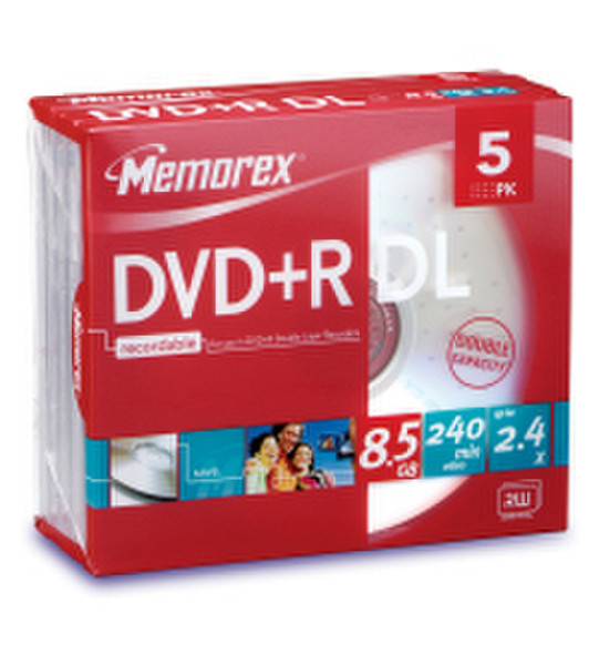 Imation 2.4X DVD+R Double Layer 5 Pack Jewel Case 8.5GB DVD+R 5pc(s)