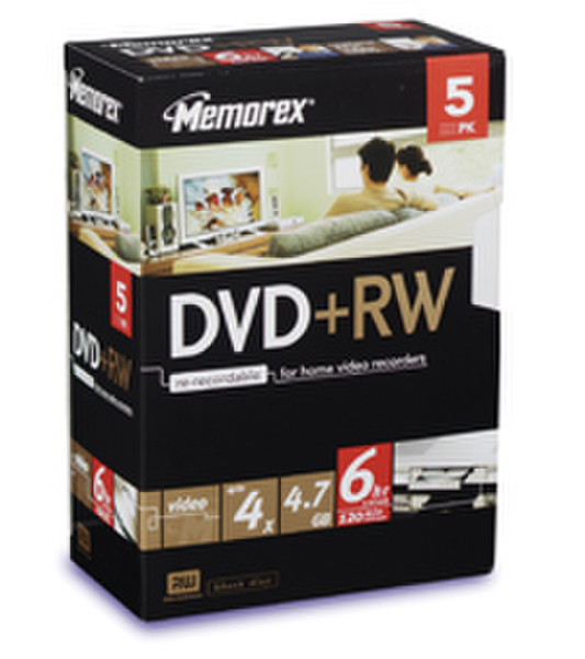 Imation 4X DVD+RW 5 Pack Movie Case 4.7ГБ DVD+RW 5шт