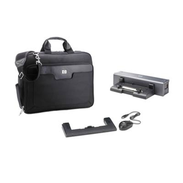 HP Universal Nylon Case with USB Optical Travel Mouse, Extended Life Battery and Basic Docking Station