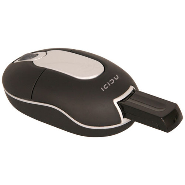 ICIDU Wireless Optical Notebook Mouse Беспроводной RF Оптический 800dpi Черный компьютерная мышь