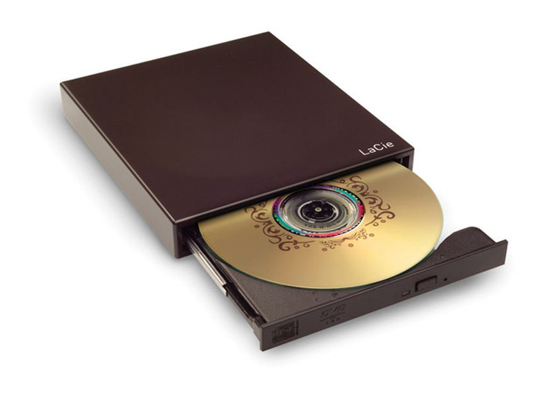 LaCie Portable DVD±RW LightScribe, Design by Sam Hecht Черный оптический привод