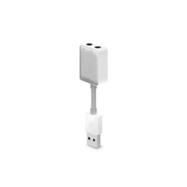 iLuv iCB758 USB 2 x 3.5mm Aluminium,White
