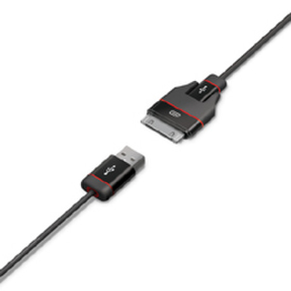 iLuv DualJack 0.9m USB A Black mobile phone cable