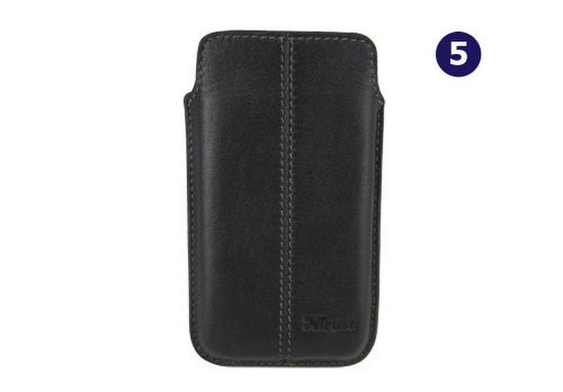 Trust Leather Protective Sleeve for Smartphone Sleeve case Черный