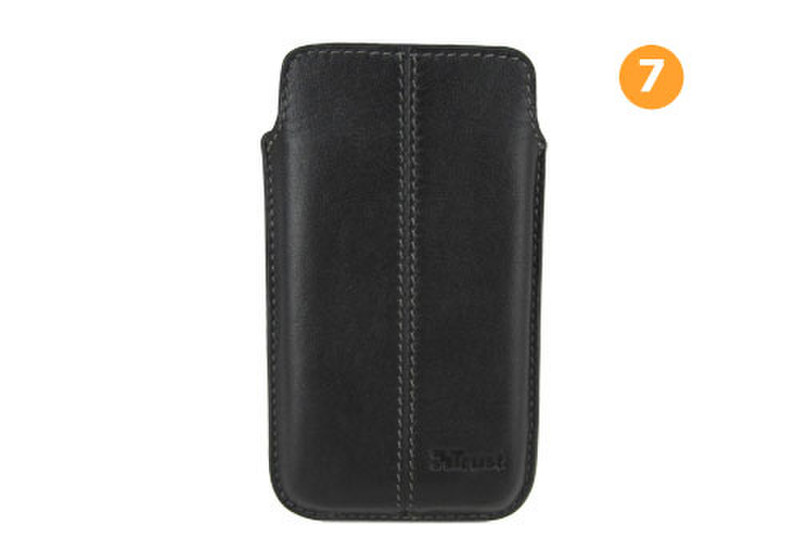 Trust Leather Protective Sleeve for Smartphone Sleeve case Black