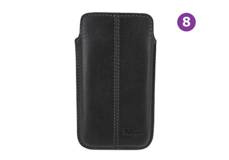 Trust Leather Protective Sleeve for Smartphone Sleeve case Черный
