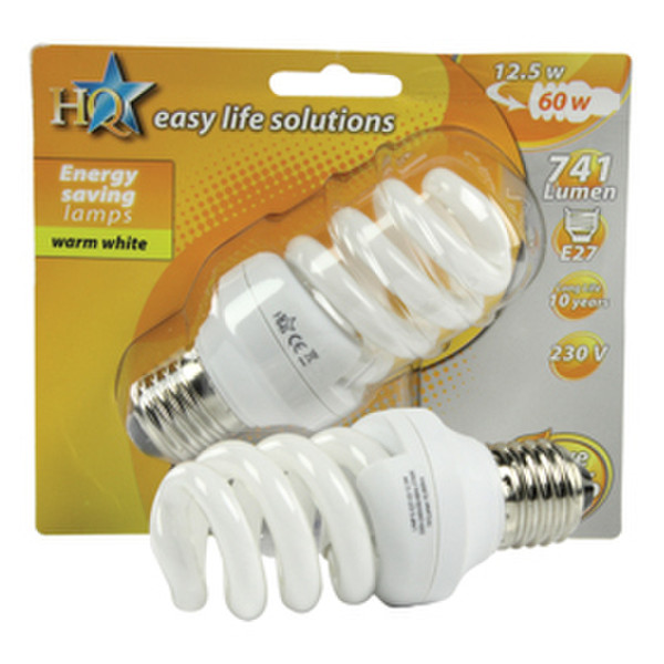 HQ E-E27-03 12.5W E27 A warmweiß energy-saving lamp