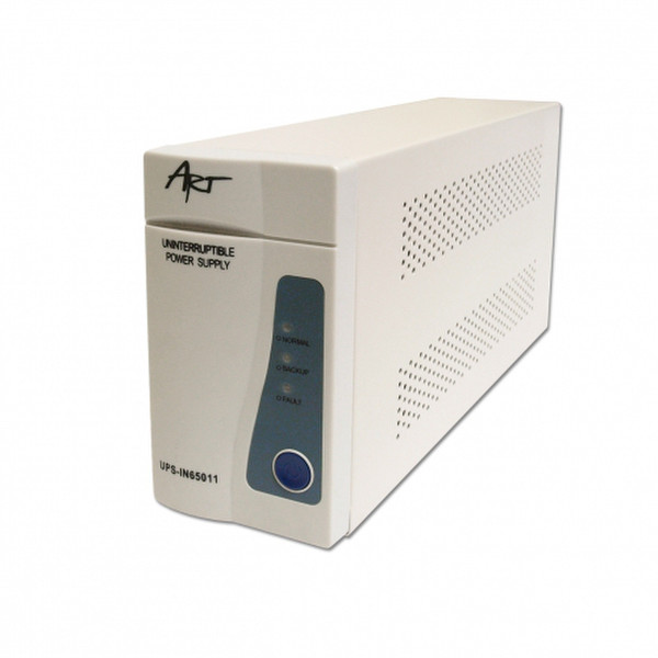 ART UPS-IN65011 650VA 1AC outlet(s) Tower White uninterruptible power supply (UPS)