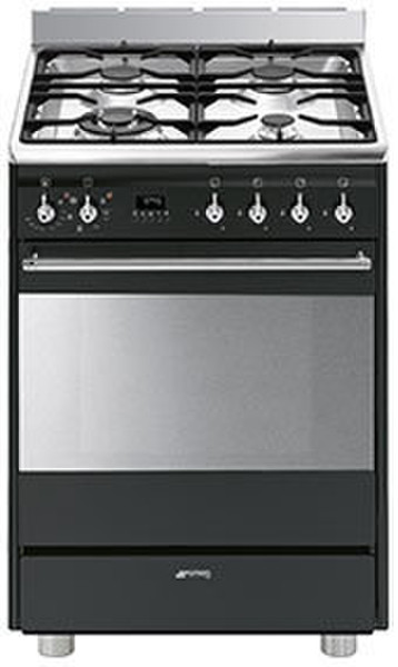 Smeg SNL61MA8 Freestanding Gas hob A Black cooker