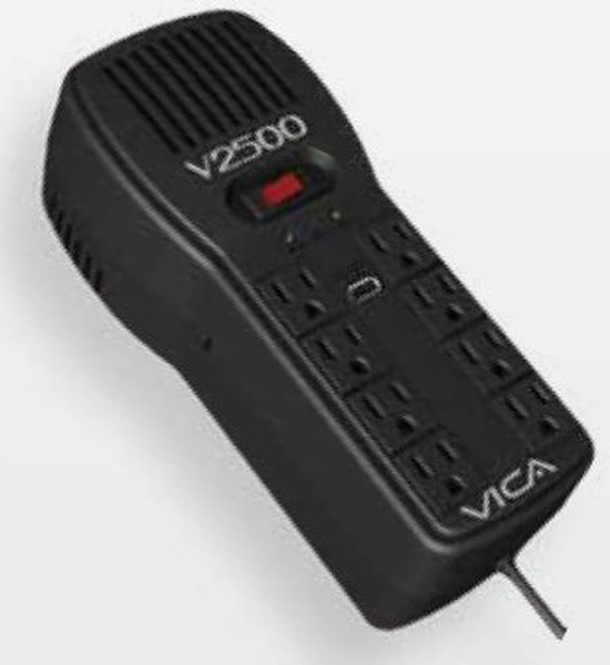 Vica V2500 8AC outlet(s) 100-127V Black surge protector