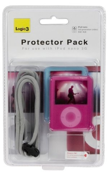 Logic3 Protector Pack for iPod nano 3G, Blue & Red