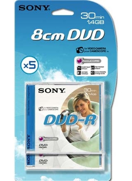 Sony Mini DVD-R 1.4GB 30Min 4+1pk 1.4GB DVD-R 5Stück(e)