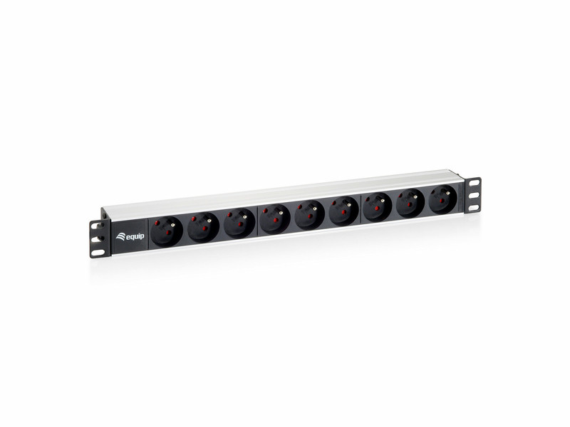 Equip 9-Bay French Power Distribution Unit, Aluminum Shell