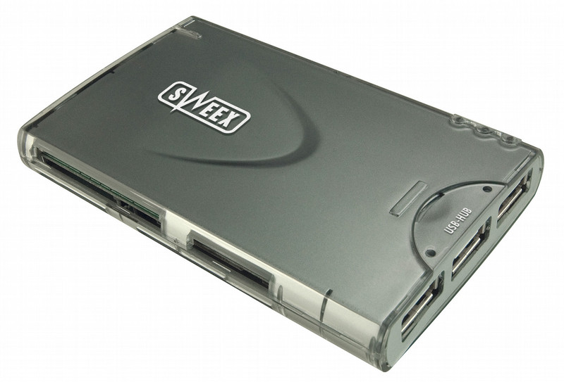 Sweex External Card Reader & 3 Port USB 2.0 Hub USB 2.0 Kartenleser