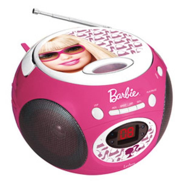 Lexibook Radio Lecteur CD Barbie Analog 1.6W Pink CD-Radio