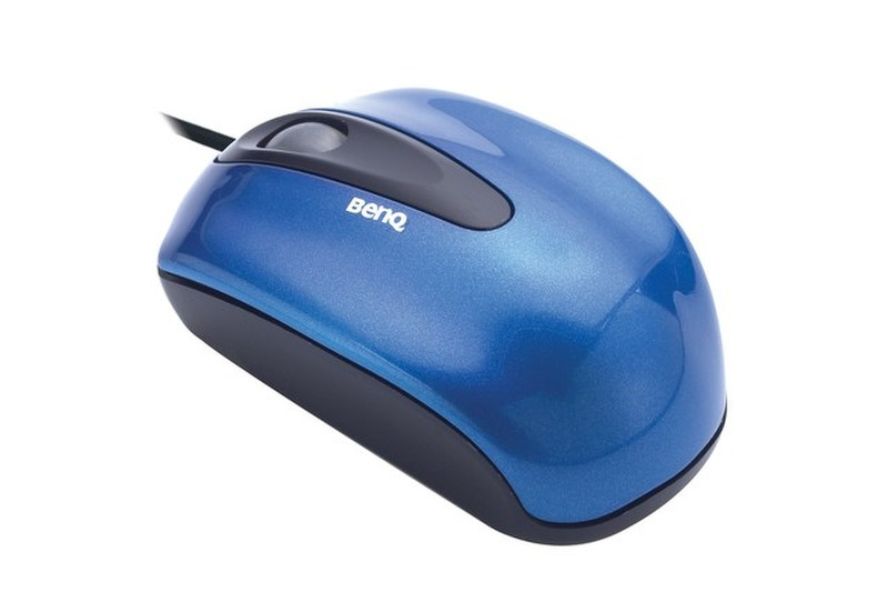 Benq N300, Blue USB+PS/2 Оптический 800dpi Синий компьютерная мышь