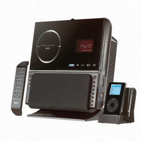 Akai Radio, CD-player + Bluetooth + iPod dock Portable CD player Black