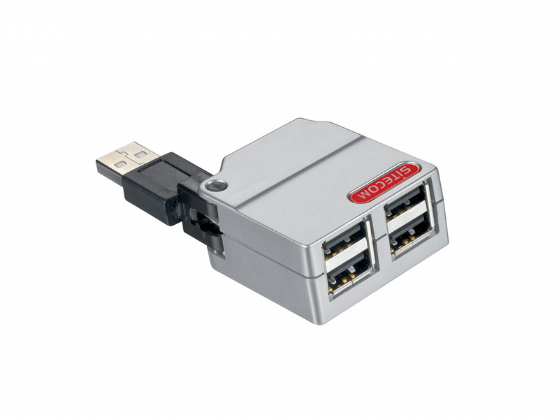 Sitecom USB 2.0 Mini Hub 480Mbit/s Grau Schnittstellenhub