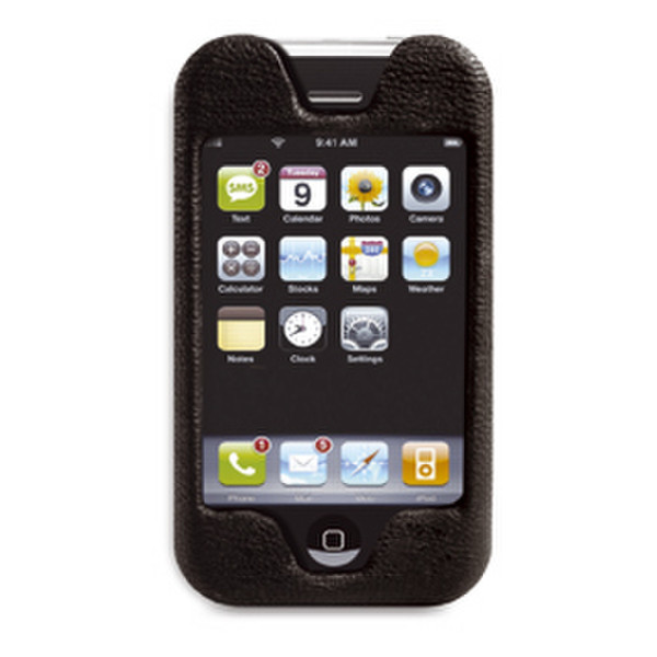 Macally Leather pouch for iPhone Black