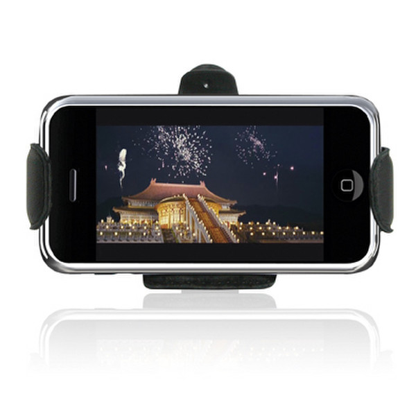 Macally Leather Swivel Belt Clip & Stand for iPhone Schwarz