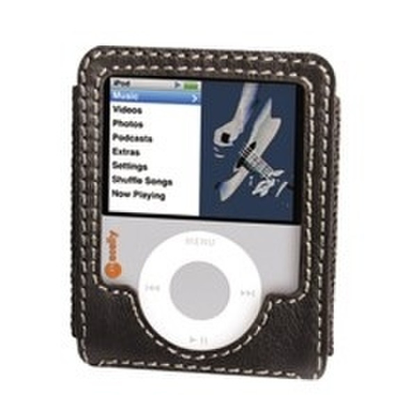 Macally Leather Case for iPod nano 3G Black