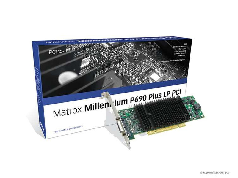 Matrox P69-MDDP256LAUF GDDR2 graphics card