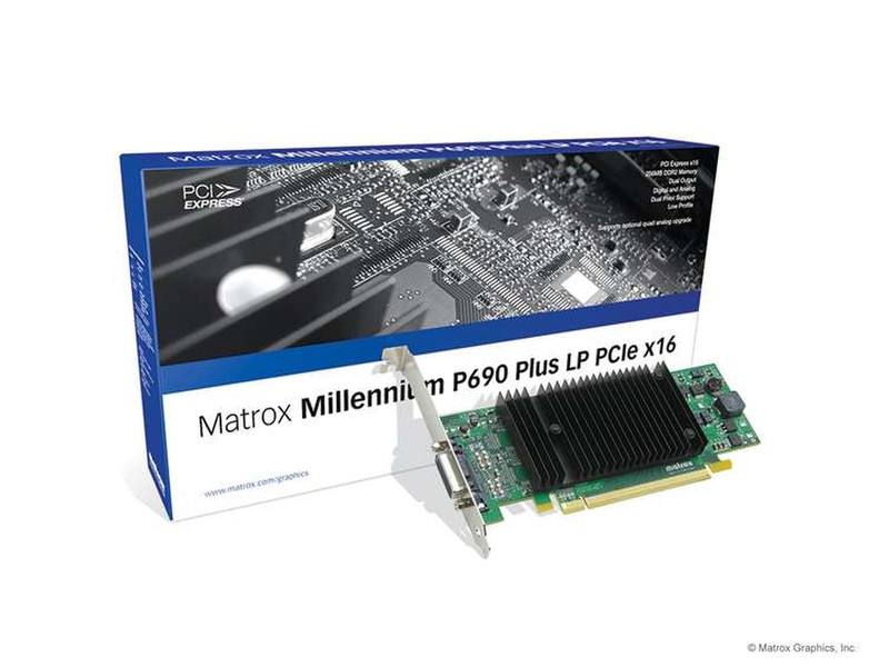 Matrox P69-MDDE256LAUF GDDR2 graphics card