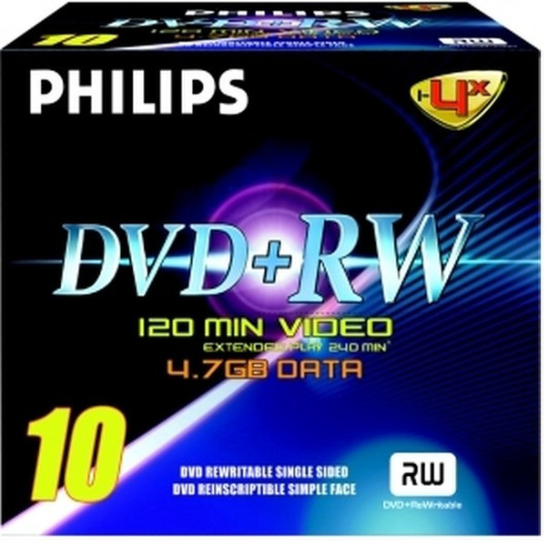 Philips DVD+RW 4.7GB 4x 4.7GB DVD+RW 15pc(s)