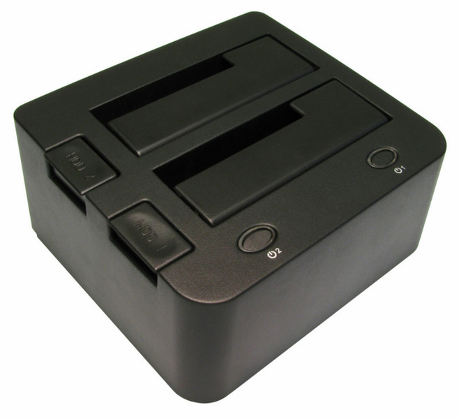 Cables Direct Dual Hard Drive Dock USB 2.0 Black notebook dock/port replicator