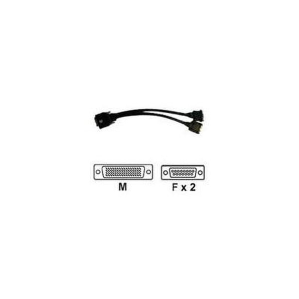 Matrox Multi Monitor Cable 0.3m Schwarz Tastatur/Video/Maus (KVM)-Kabel