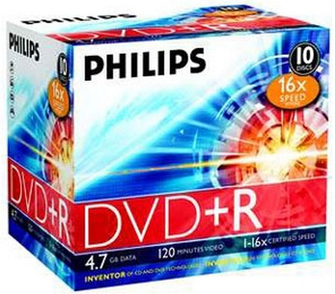 Philips DVD+R 4.7GB 16x 4.7GB DVD+R 10pc(s)