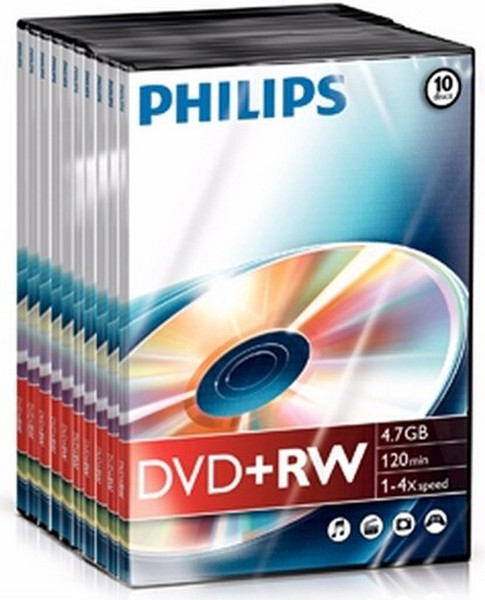 Philips DVD+RW 4.7GB 4x 4.7GB DVD+RW 10pc(s)