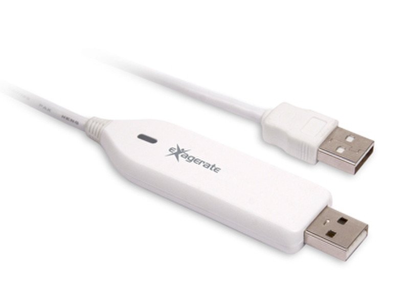 Hamlet XU2LINKFL 1.8м USB A USB A Белый кабель USB