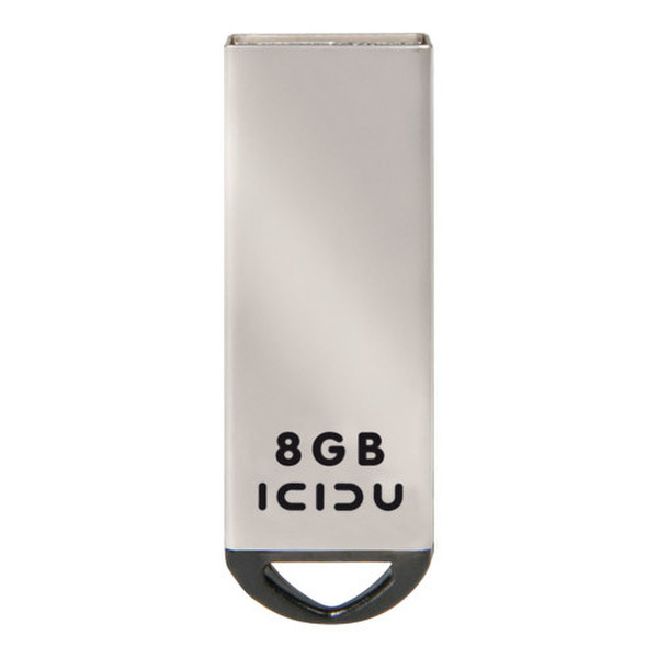 ICIDU Metal Flash Drive 8GB 8GB USB 2.0 Typ A Metallisch USB-Stick