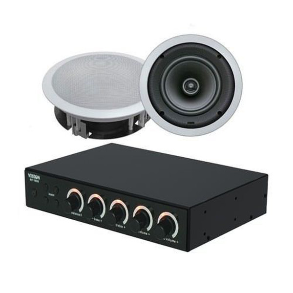Vision AV-1600 Mixer Amplifier + CS-1600 2.0 home Wired Black audio amplifier
