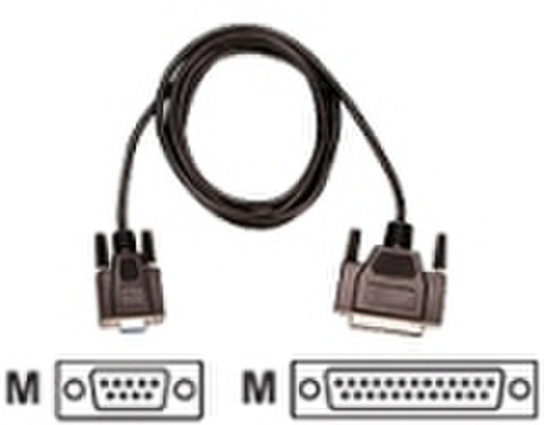 Digiconnect Serial Modem Cable 3m 3м Черный сетевой кабель