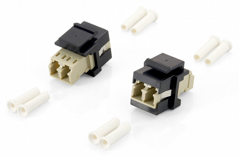 Equip Fiber Optic Keystone Adapter, LC Duplex fiber optic adapter