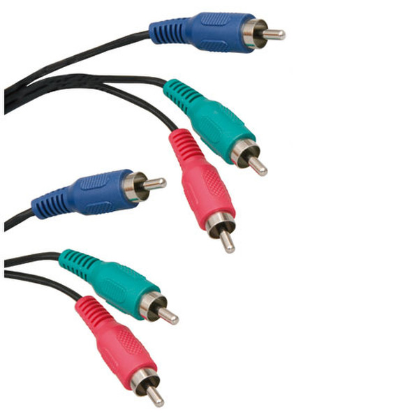 ICIDU Component Video Cable, 2m 2m 3 x RCA 3 x RCA Schwarz Component (YPbPr)-Videokabel