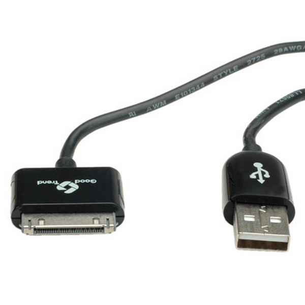 ROLINE 1.0m USB - 30-p M/M Для помещений Черный
