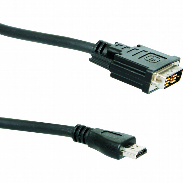 ICIDU HDMI To DVI-D Audio / Video Cable, 5m 5m Mini-HDMI Schwarz
